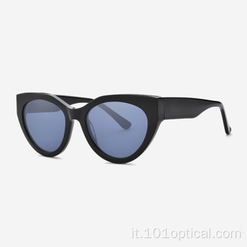 Occhiali da sole da donna classici in acetato Cat Eye